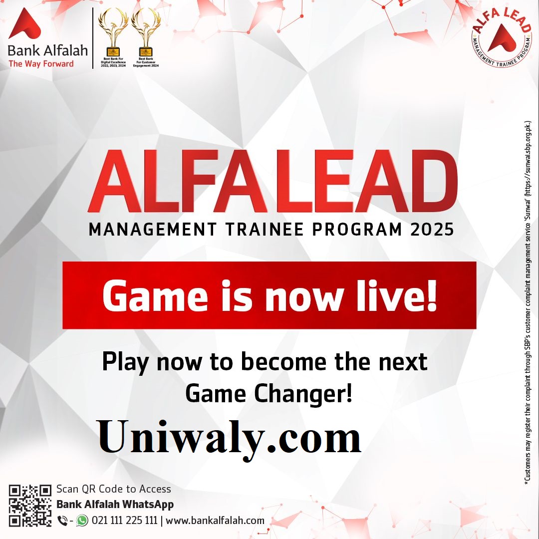 Bank Alfalah Management Trainee Program and Summer Internship Program 2025