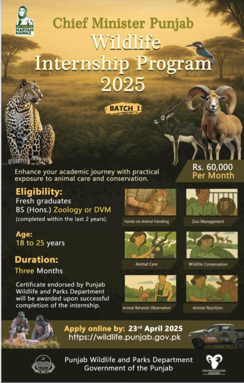 Chief Minister Punjab Wildlife Internship Program 2025